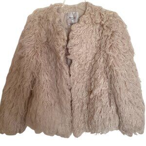 Zara Trafaluc Women's Shaggy Faux Fur Fluffy Jacket Retro Y2K Hippy